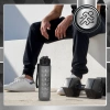Sticla 1000ml TRESSARI sticla sport fara BPA pentru apa, solid PC, neagra