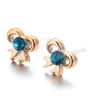 Set de cercei mici de aur 36 perechi zirconiu fluture inima arc