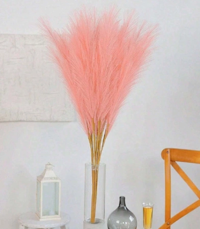 Stuf artificial pampas grass decorative 10pcs roz