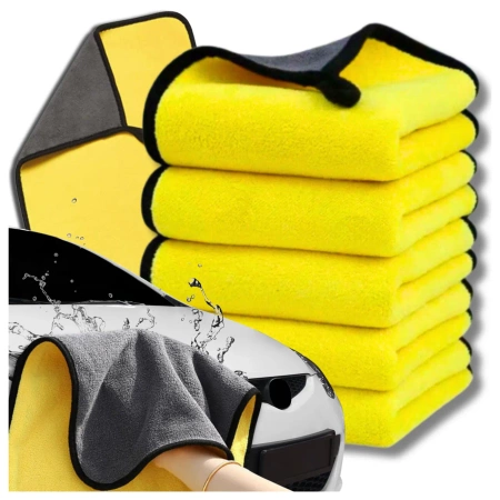 Set prosoape cu 5 cârpe de curățat auto din microfibră
