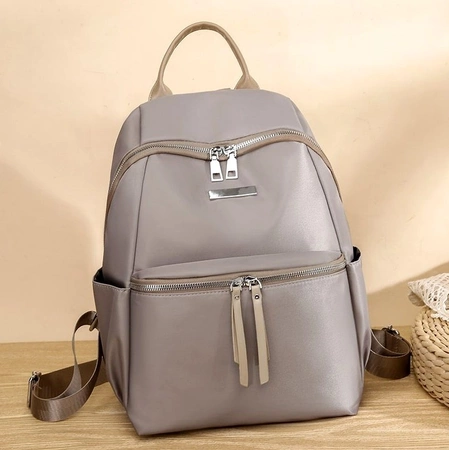 Rucsac de dama gri, rucsac urban, elegant, incapator
