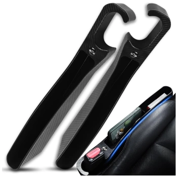 Organizer auto negru inserat între scaune