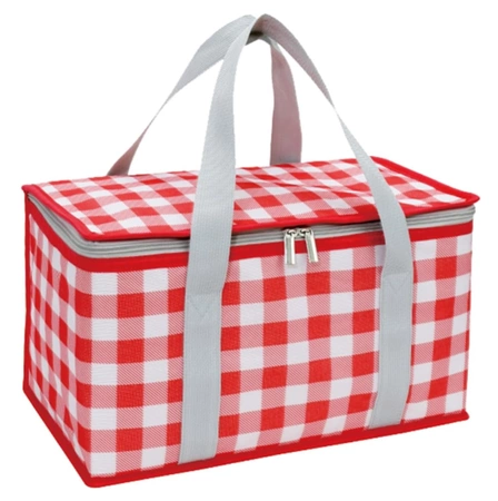 LUNCH BOX pungă termică mare pentru depozitarea alimentelor cu design în carouri