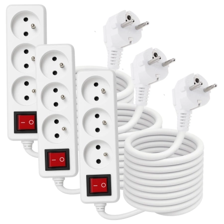 Prelungitor GRUNDIG 1,5 m, 3 prize, SET DE 3