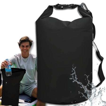 Geantă uscată mare de plajă, impermeabilă, pentru spate 20l