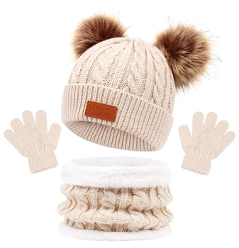 Set copii 3 piese, palarie termopan, esarfa, manusi
