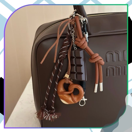 Breloc pentru geantă, chei, rucsac, breloc, pandantiv, covrig, tabletă de ciocolată