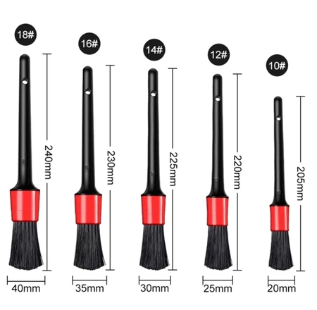 Perii de detaliu pentru curățarea mașinii, set 5 fante