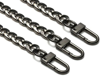 Curea geantă, lanț metalic lung